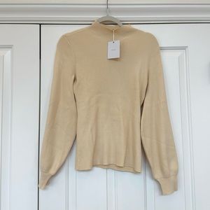 L’Academie Cream Sweater with Balloon Sleeves